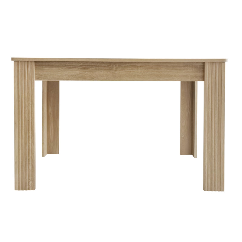 Dining Table Rectangular With 4 Legs, Natural