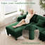 Canapé à 3 places en tissu Boucle avec accoudoirs distinctifs en forme de coquillage, pieds cylindriques enveloppés de tissu d'ameublement-245966095-245966080-245966083