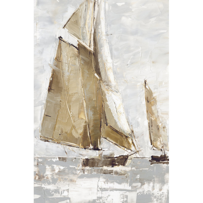 " Golden Sails I " by Ethan Harper Painting Print, 30" H x 20" W