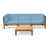 Structure teck / coussins bleu est en rupture de stock