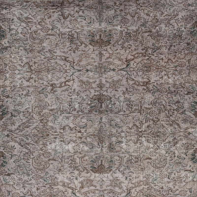 Tapis gris/brun clair traditionnel Wienand, Rond 5 pi