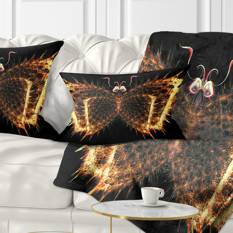  Coussin lombaire papillon abstrait