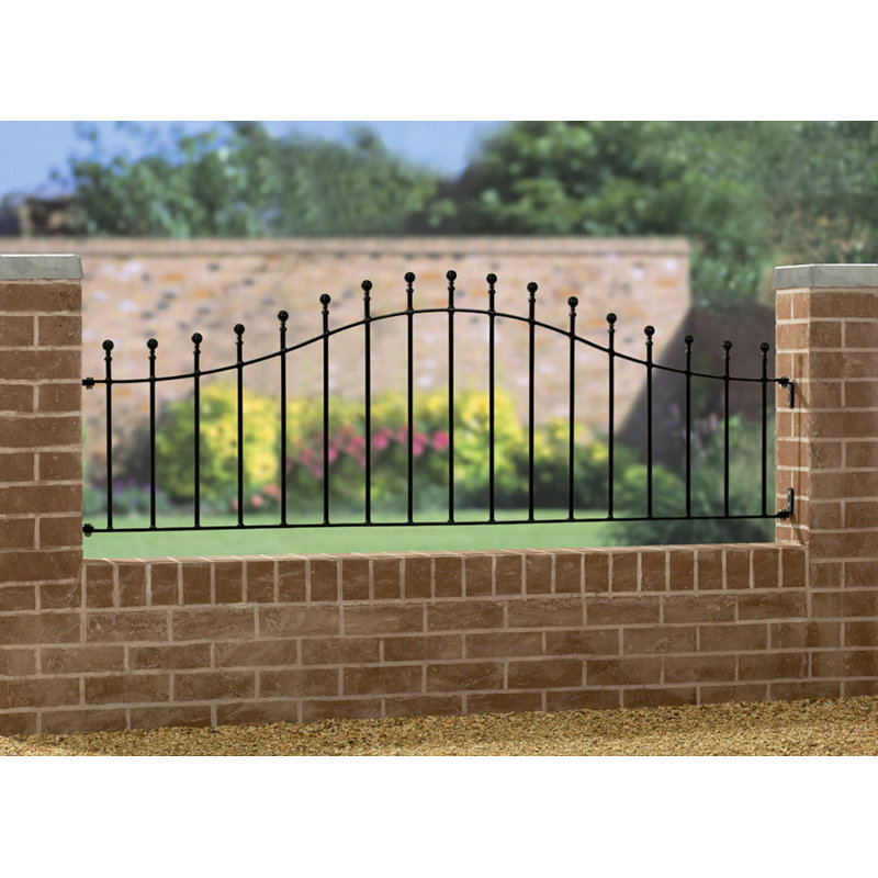 Begonia 62.5cm H x 181cm W Black Metal Fencing with 1 Panel(s) Included