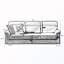 Canapé 3 places avec têtes de clou et coussin-924518448