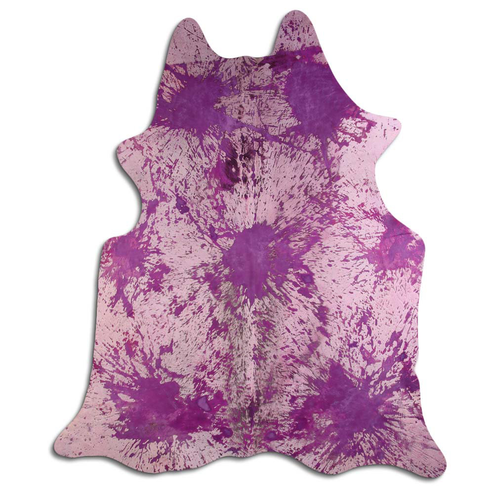 Foundry Select ACID WASHED HAIR ON Cowhide RUG DISTRESSED PURPLE 3 - 5 ...