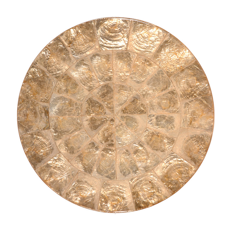 Round Capiz Placemat, Gold
