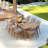 Purple Leaf Outdoor Dining Chair with Cushion