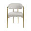 Fauteuil en chenille et or Zayn Beige (ensemble de 2)