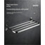 Porte-serviettes de bain pliable en acier inoxydable - Organisateur de salle de bain mural sans perçage