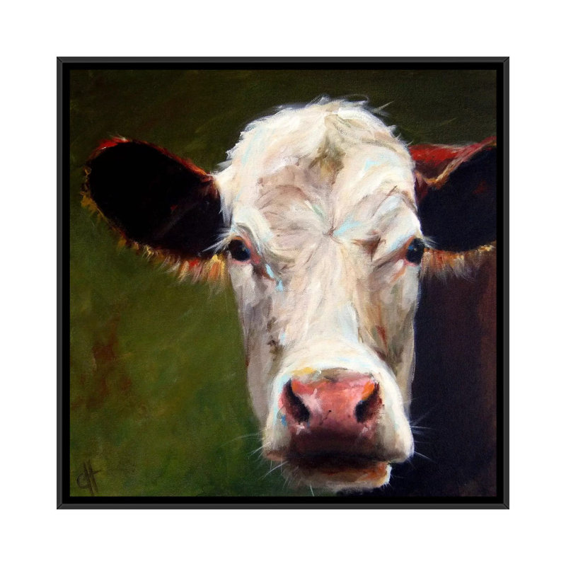 « frances », reproduction sur toile, H 18 po x l 18 po x P 1,5 po, Toile avec cadre noir, Pas de tapis
