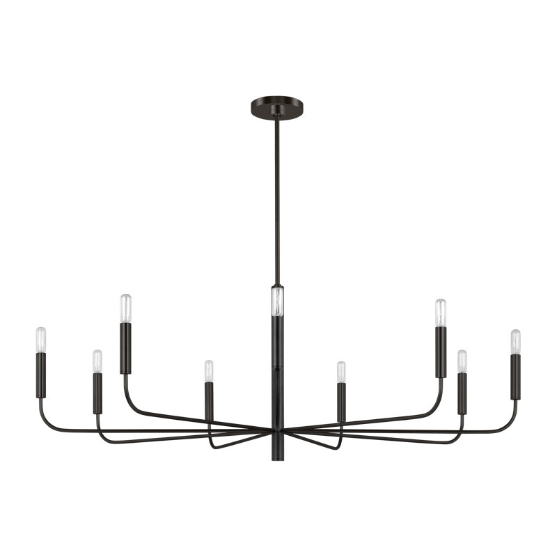 Brianna Wide Chandelier, Aged Iron