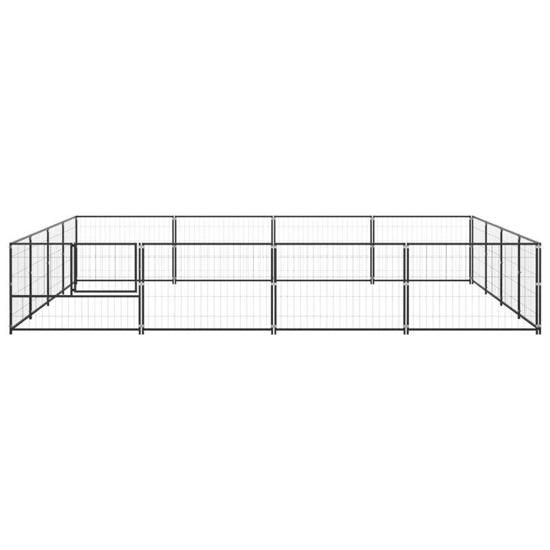 Mercato 70cm H Steel Exercise Pen With Door, Black