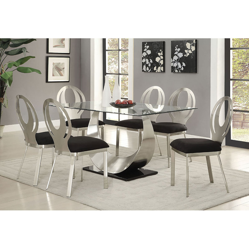 6 - Person Pedestal Base Dining Set