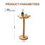 Table de bout en bois massif en forme de papillon, table à boissons sur piédestal, grand support pour plante-118726977