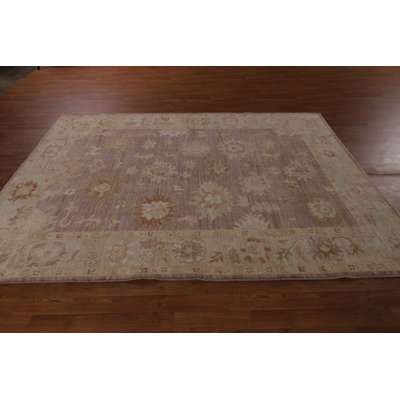 Vegetable Dye Brown Oushak Turkish Area Rug 6x9