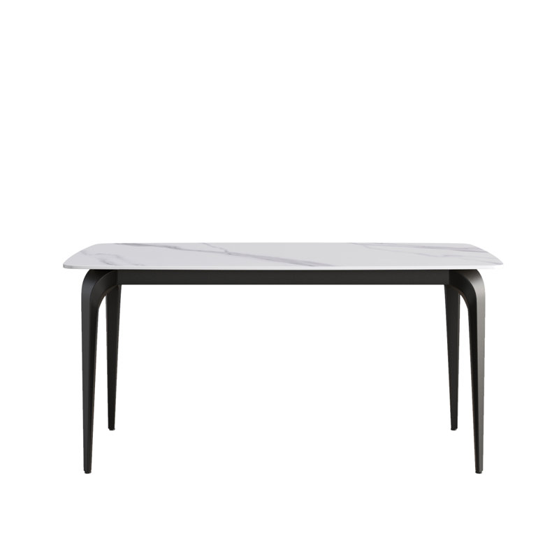 Table de salle à manger, H 29,53 po x L 63 po x l 35,43 po, Blanc