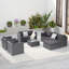 Ensemble de salon d'extérieur en rotin pe Maradith: canapé de jardin, chaises et ensemble de table pour le confort du patio