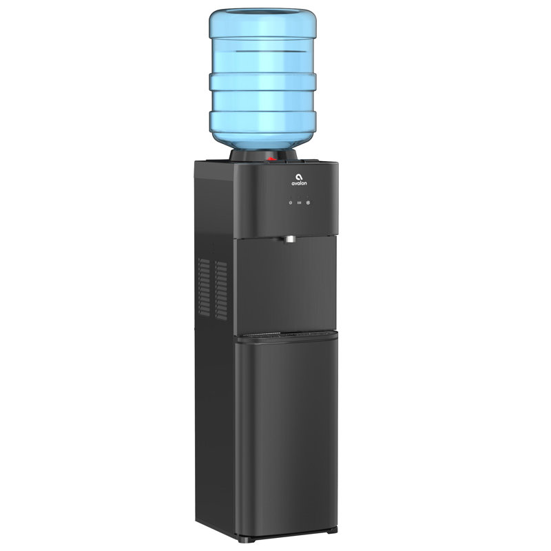 Black Top Loading Water Cooler Dispenser with Child Safety Lock