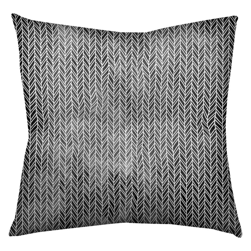 Oreiller de sol Katelyn Elizabeth, 26 po x 26 po, Noir