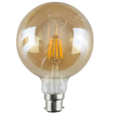 G125 LED Dimmable B22 8W Bulb 3 Pack