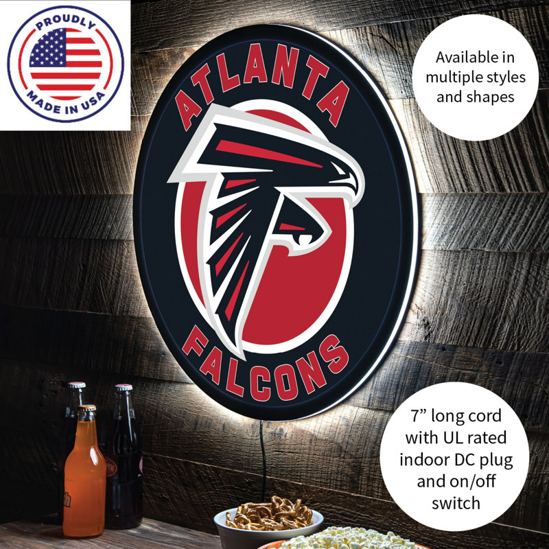 Plaque murale lumineuse NFL, Falcons d'Atlanta