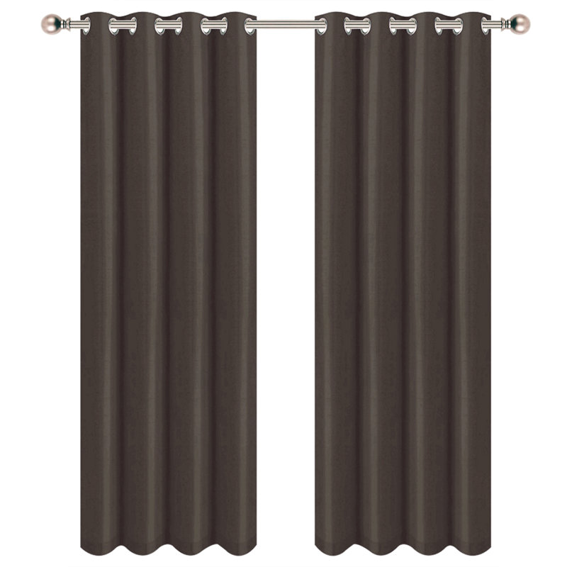 Baarde Blackout Curtain Single Panel, Gray, 54" x 84"