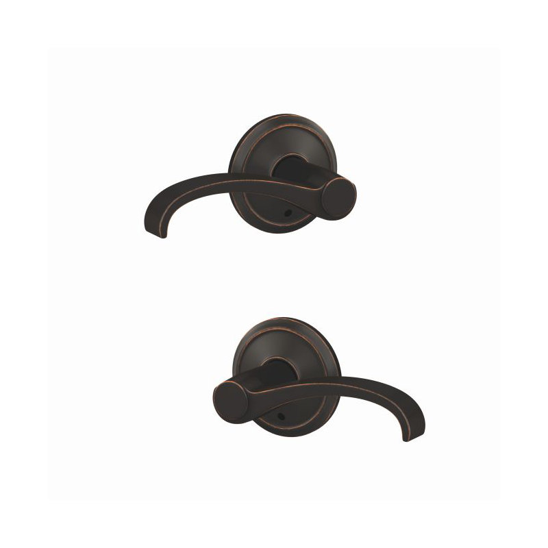 Custom Whitney Non-Turning Lever with Alden Trim, Aged Bronze