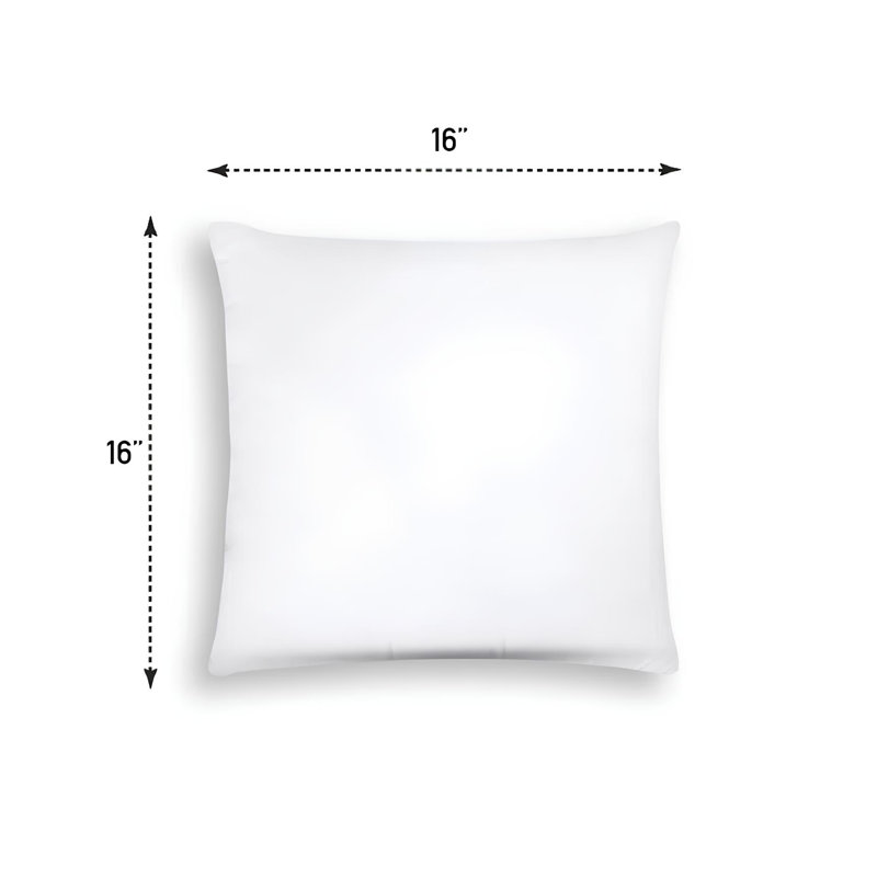 Indoor / Outdoor White Square Cushion Pad, 40.6cm x 40.6cm