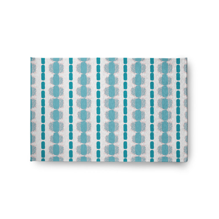 Tapis en chenille à rayures aquarelle