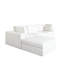 Ensemble de canapé modulaire 4 pièces Lipi, blanc brume, structure en bois massif 120 pouces