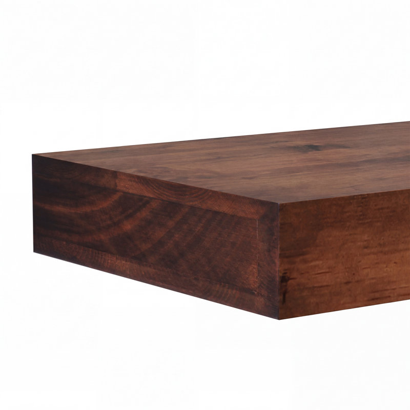 Tablette de manteau de cheminée Motsinger, Brun chaud, 60"