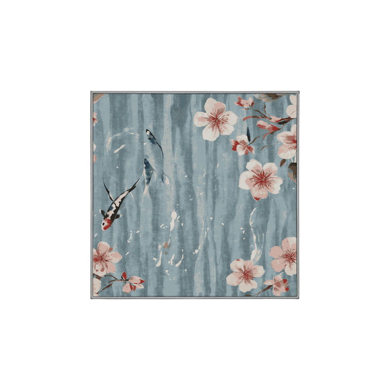 Tapis gris soyeux et moelleux, Carré 7 pi