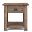 Table de bout Monroe en acacia massif rustique brun naturel vieilli 22 po (ensemble de 2)-2278354