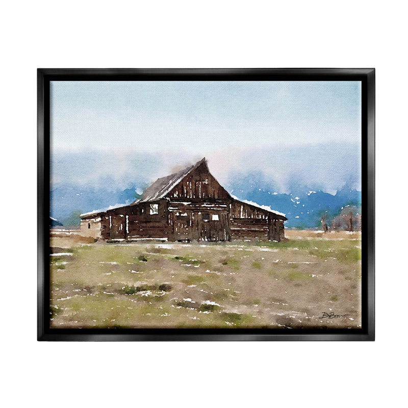 Art mural sur toile flottante, "Paysage champêtre de campagne" par Denise Brown, H 17 po x l 21 po x P 1,7 po