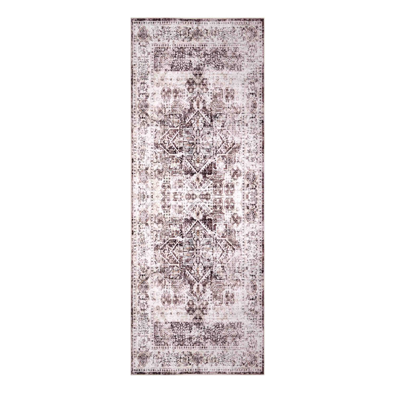 Delara Brown/Neutral Machine Washable Area Rug – Non-Slip, Stain Resistant, GRS Certified, for Bedroom, Living & Dining