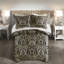 Ensembles de literie pour grand lit en jacquard de luxe, édredon en polyester durable avec un motif damassé exquis, parfait pour la décoration intérieure