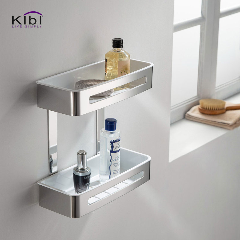 Panier à accessoires de salle de bain Deco chromé KBA1202CH, double