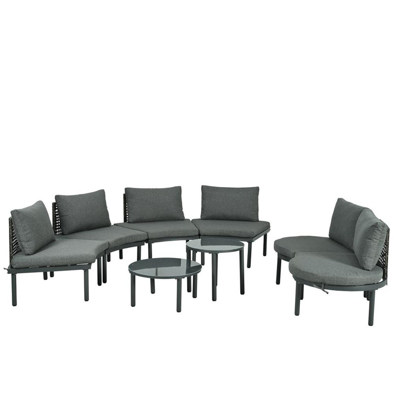 8-Piece Patio Sofa Furniture Set, Gray