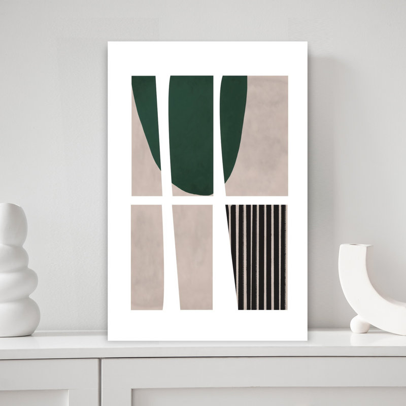 «Abstract Stripes», art mural contemporain abstrait, H 18 po x l 12 po