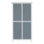 Remise de rangement 54 "deux tons - Design gris et blanc avec toit incliné et 5 compartiments