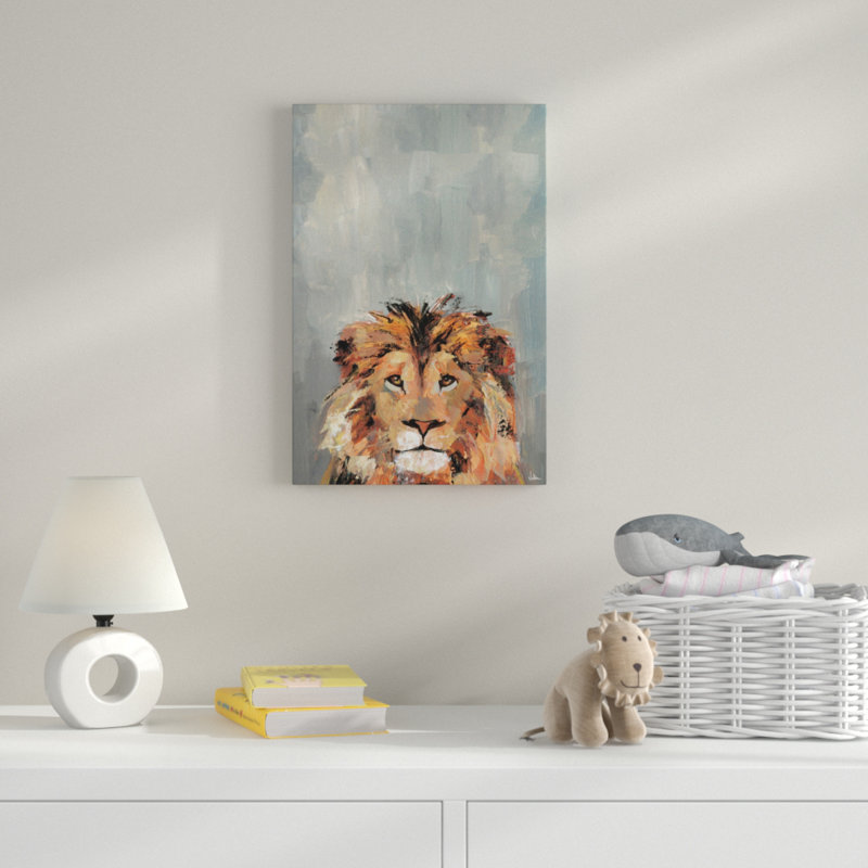 «Hola Lion», reproduction sur toile tendue, H 60 po x l 40po x P 1,5 po