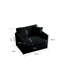 Living Room Furniture - Canapé modulaire 2 places en chenille noire respirant et pratique pour une détente élégante