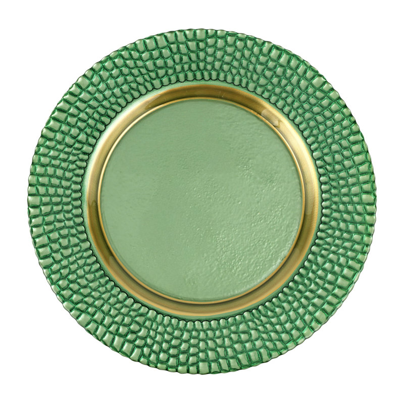 Pelli Glass Charger, Green