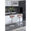 Tabourets de bar roses 2 pièces, réglables en hauteur, base, housse de siège en velours, coussin rembourré en mousse, supporte jusqu'à 300 livres, facile à installer 2 roses, pivotant sur 360, hauteur réglable, repose-pieds, métal-1593359143