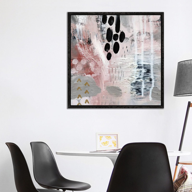 Earth by Sara Franklin - Painting on Canvas, Black Floater Framed, 45.72 cm H x 45.72 cm W