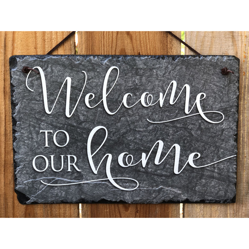 Bienvenue dans notre décoration murale Home, 2 trous pour suspension, H 8 po x l 12 po