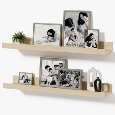 Tablettes flottantes de 23,6 po pour le mur, tablettes à photos pour salon, chambre à coucher