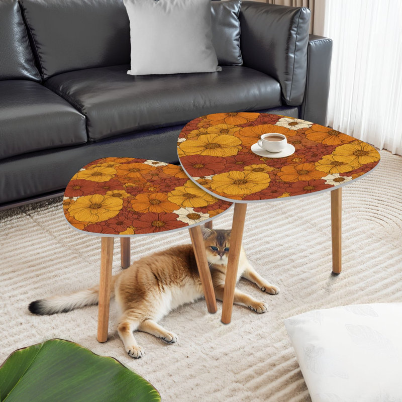 Ensemble de 2 tables basses gigognes Triangle