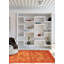 Tapis décoratif en laine de conception unique noué à la main New Age 18/20 Pak Finest orange foncé/jaune 4 pi 6 po x 6 pi 6 po Bryheem