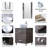 Alderic 24'' Single Bathroom Vanity with Tempered Glass Top